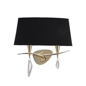 Mara French Gold-Black Wall Lights Mantra Armed Wall Lights Mara French Gold-Black Wall Lights Mantra Armed Wall Lights